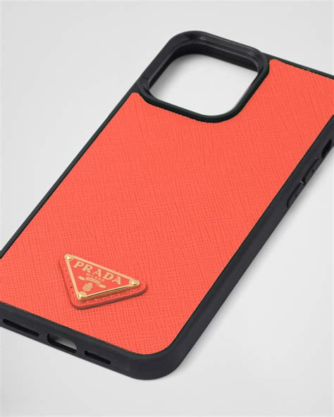 prada iphone 13|Orange Saffiano leather iPhone 13 Pro cover .